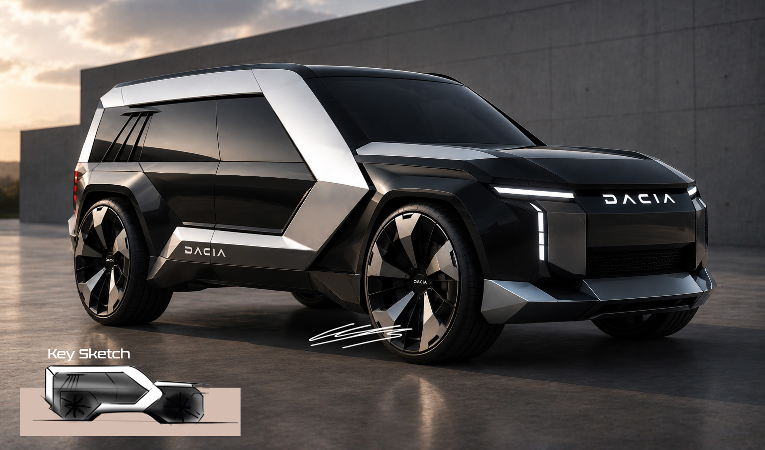 AI Research — Dacia Exploration from Key Sketch
